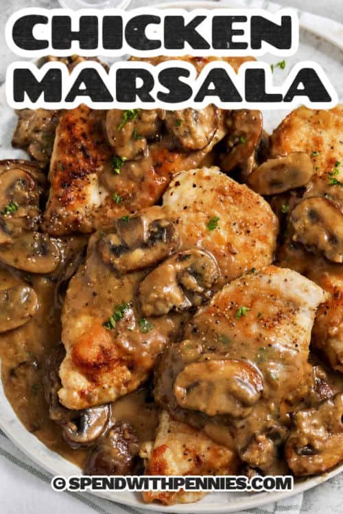 Chicken Marsala with a title